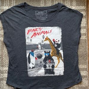 Riot Society Party Animals Crop T-shirt